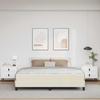Bed Frame with Mattress Cream 180 x 200 cm Fabric