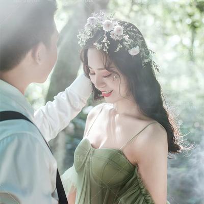 Vestido de novia ligero, vestido de pareja, falda de gasa color hada Mori