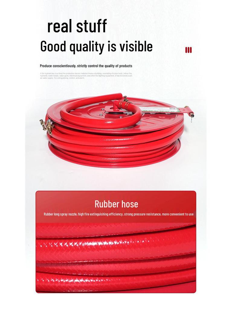 Lightweight High-Pressure Fire Hose Reel: Easy Storage, Quick Extinguishing for Home & Commercial Use