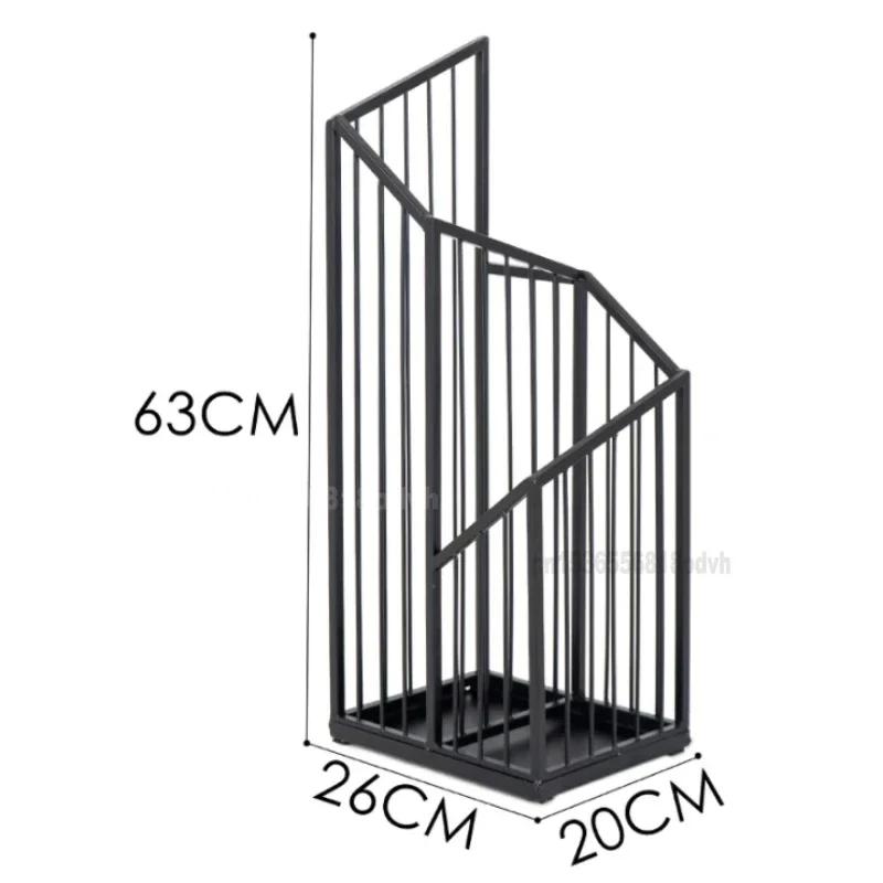 Nordic Wrought Iron Umbrella Stand Hotel Lobby Holder Hallway Porch Bucket Household Furniture Organizer Entryway Decor