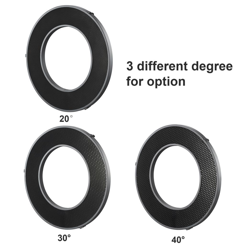 Godox R200RHC40 40 Grad Wabengitter für Godox R200 Ringblitzreflektor Metallmaterial Kamerablitz