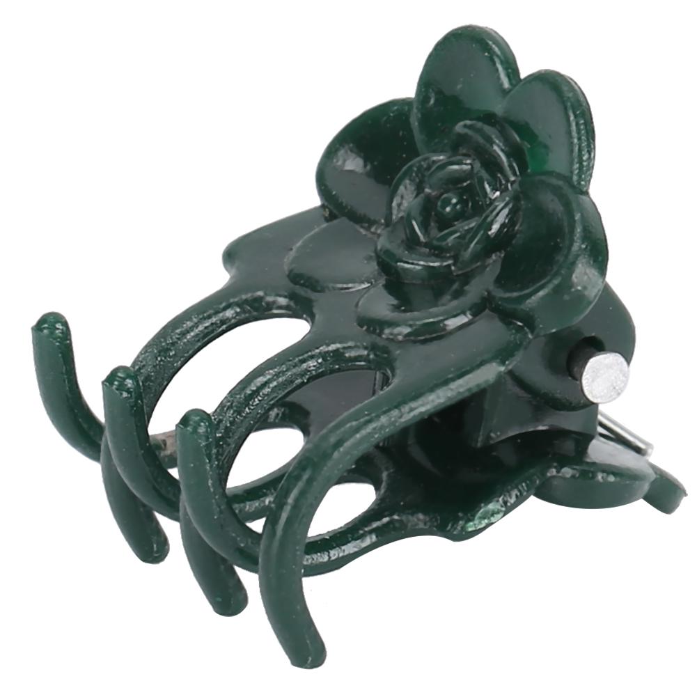 200Pcs Beautiful Rose Shape Plant Clip Garden Flower Stems Support Clips Fixing Tool AccessoryGreen