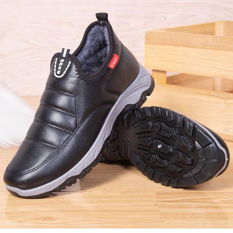 New Middle-aged and Elderly Men's Sports Cotton Shoes Plus Velvet Thick Waterproof Dad Shoes Cotton Shoes Men