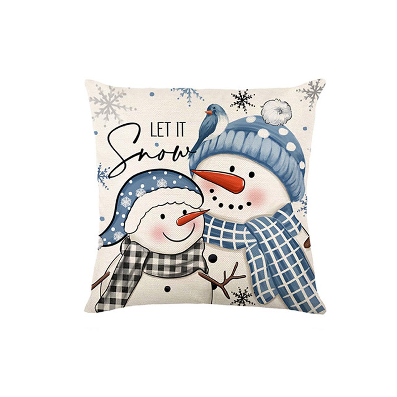 

Popular Christmas Pillowcases for Holidays Santa Claus Linen Home Decoration Pillowcases 45 * 45Cm [without core]