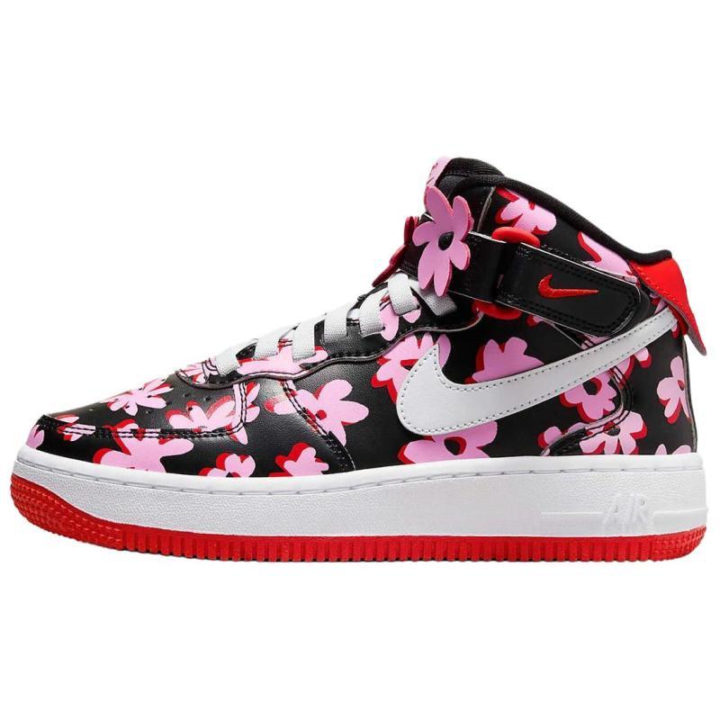 Nike Air Force 1 Cushioning, Wear Resistant High Top Skateboard Shoes Unisex Black Pink  Sneakers  FQ3692-001