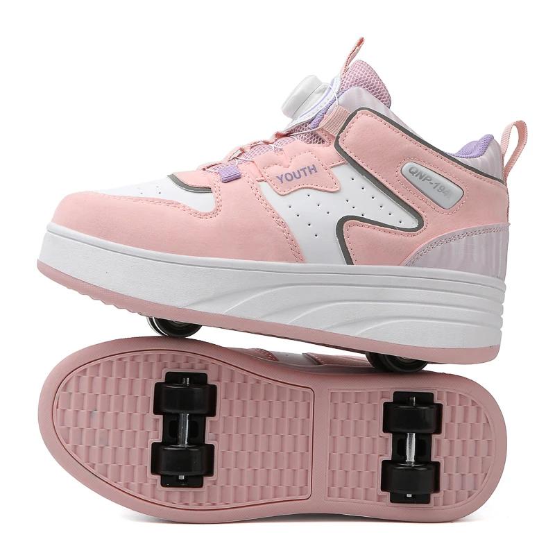 

Students children s shoes four wheel light shoes Boys invisible roller shoes large size outdoor sports walking women 40