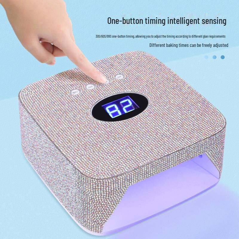 S50 Portable Wireless Nail Light Therapy Lamp with Diamond-Sticking, Quick-Drying Feature