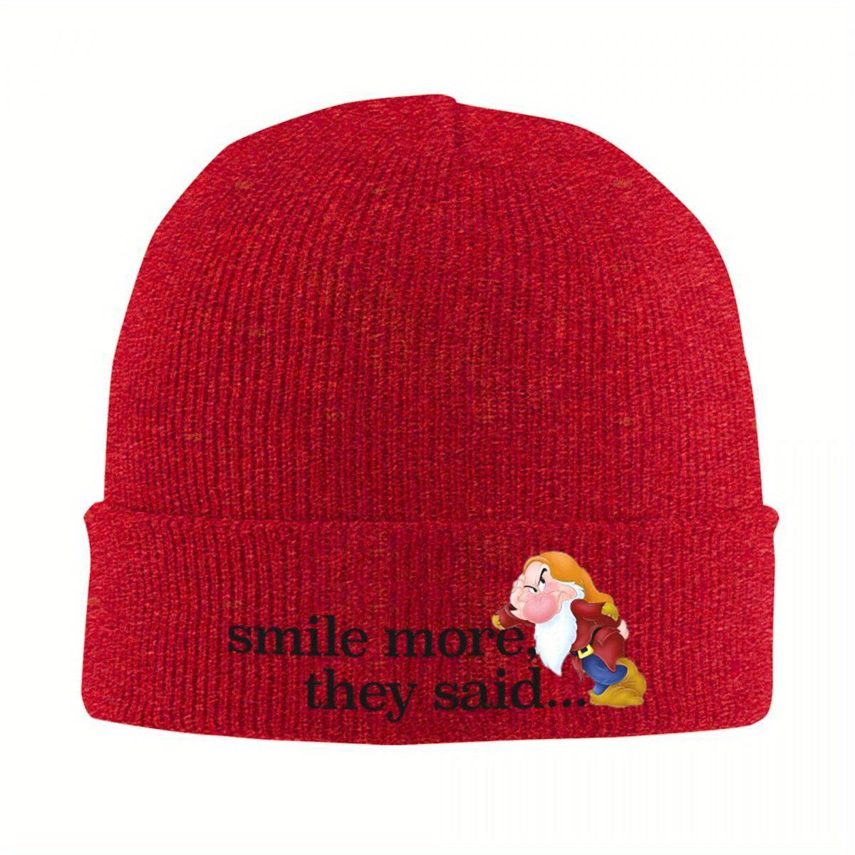 

New Grumpy Dwarf Warm Knitted Cap Fashion Bonnet Hat Autumn Winter Outdoor Beanies Hats For Unisex Women Adult
