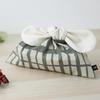 Bento Bag with Koushi 28cm Wide x 18cm Ribbon Length Made in Japanese Easy to No Easy to &NE Ribbon, Gray, Long, 23cm, Japan, Pattern, Cute, Tie,