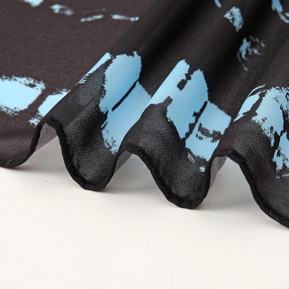 Elegant Satin Scarf Breathable Tie-dyed Scarf Colorful Long Scarf  Daily