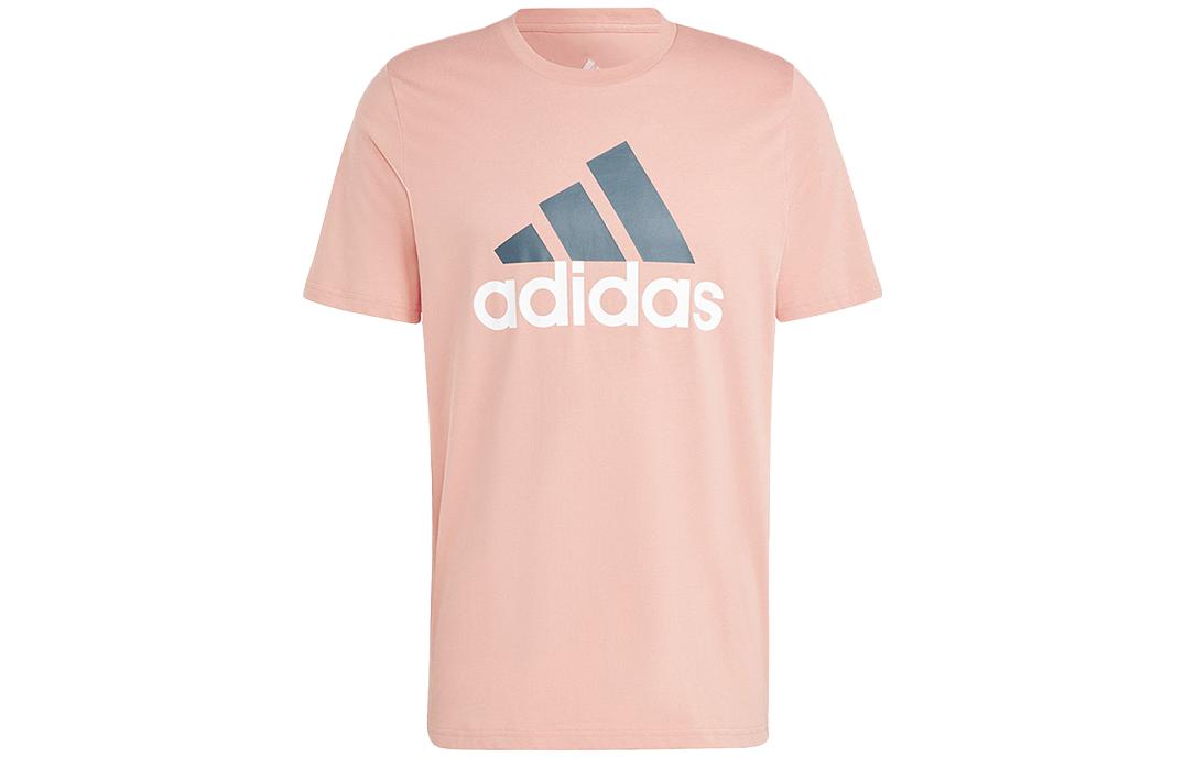Adidas T Shirts Men s Pink Crew Neck Moderate Straight Fit IJ8577 S