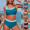 Womens Bikini Sets Drawstring Swimsuits Tie Back Bathing Suit Cute Tankini Swimsuits for Women