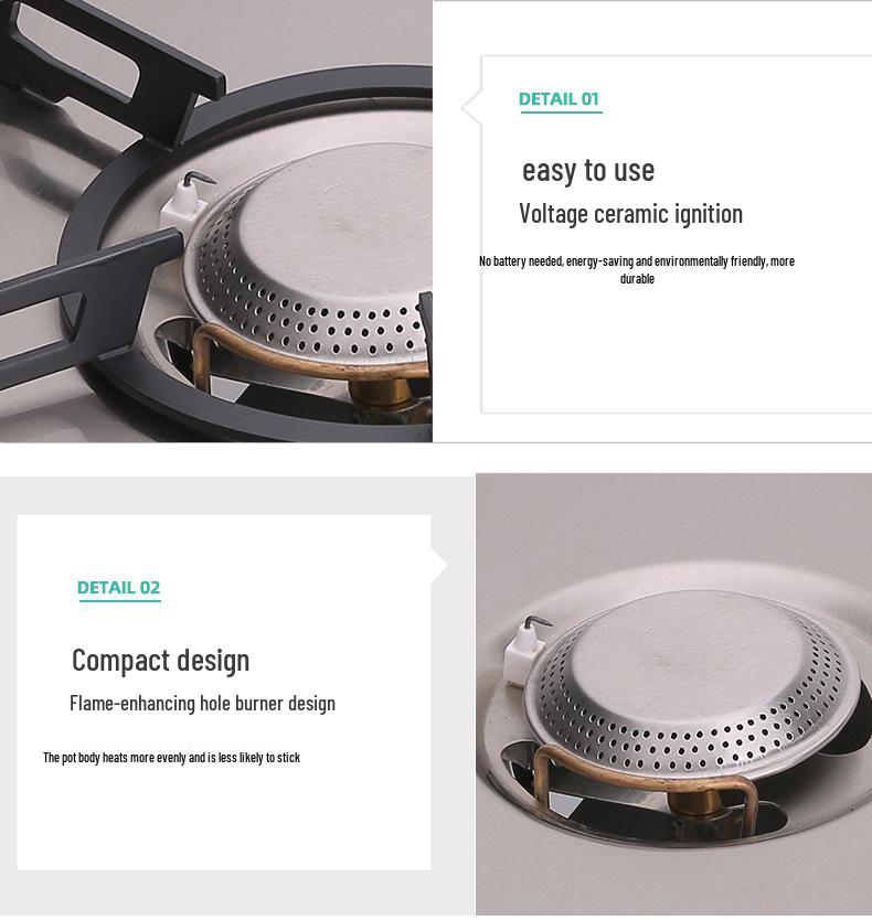 Portable Outdoor Folding Gas Stove: Compact Camping Cookware for Tabletop or Car Use