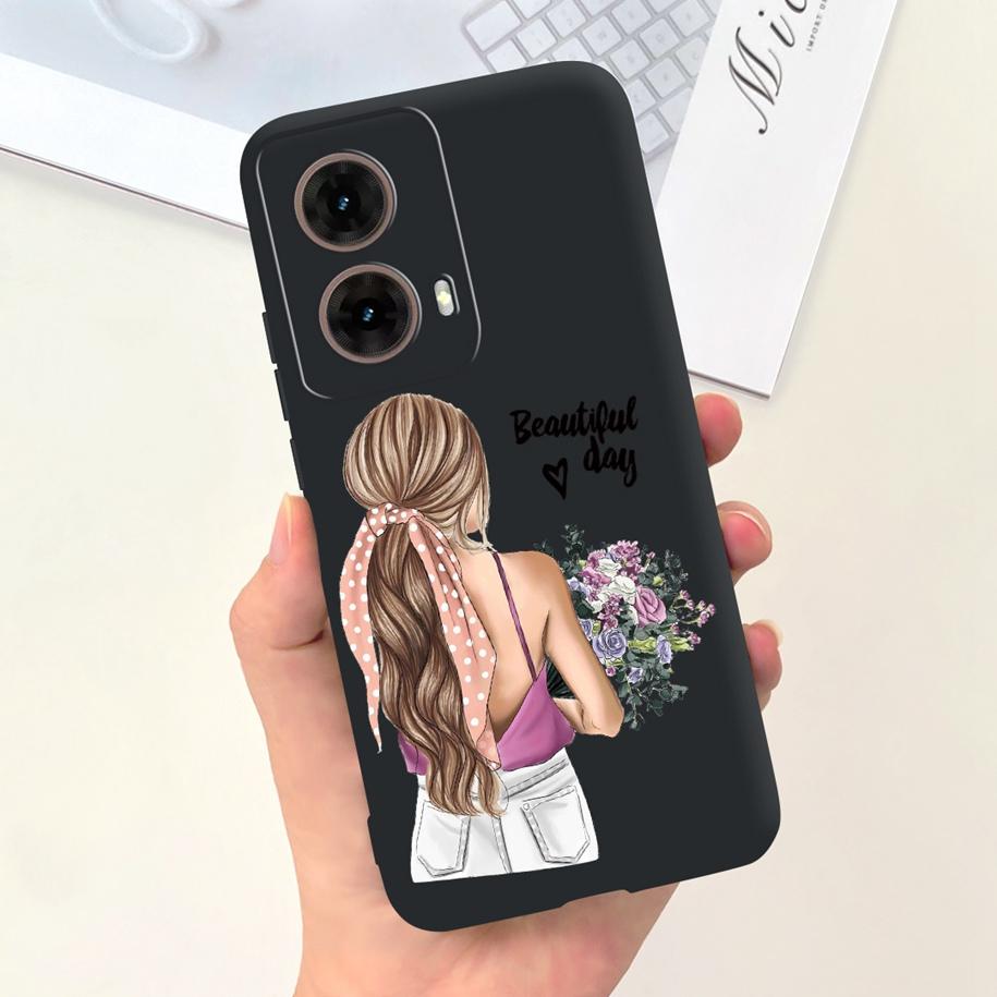 For Motorola Moto G85 5G Case Cute Astronaut Girls Soft Silicone TPU Phone Cover For Moto G85 2024 Funda G 85 MotoG85 Matte Case