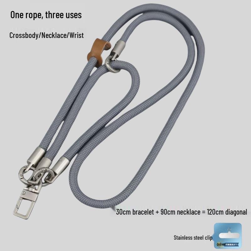 Adjustable 3-in-1 Mobile Phone Lanyard Strap: Durable & Retractable for Men & Women