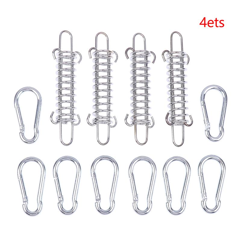 1/4/5 Conjuntos Tenda de Camping Corda de Vento Fivela de Mola Tensionador de Tenda Estacas de Deck ao Ar Livre com Clipes Mosquetão Tensionador de Toldo Gancho Fixo