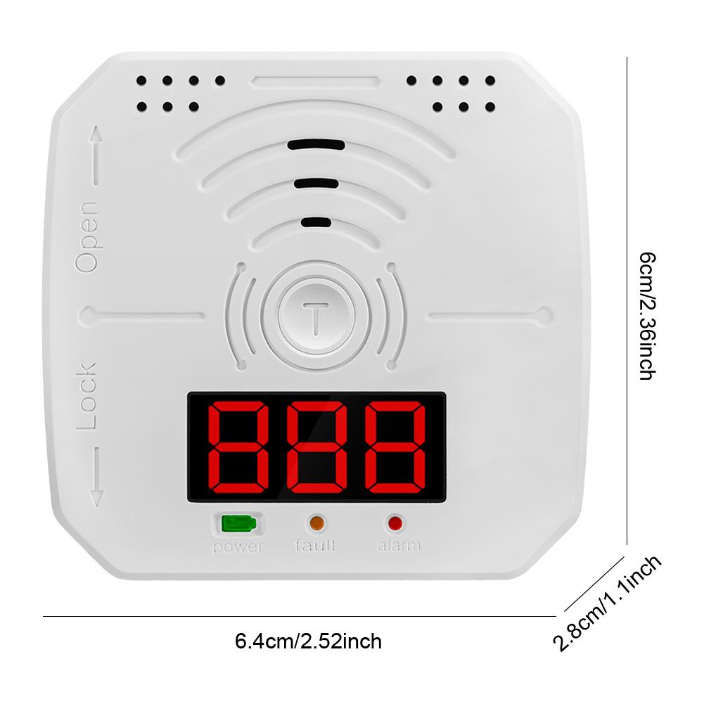 Digital Carbon Monoxide Alarm Detector Battery Powered CO Leak Detector Sound Light Warning Mini CO Sensor for Home Kitchen