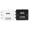 Accuracy Mini Video Converter High Definition AV HDMI Converter for Home 1080p or 720p Video Signal  Black / White