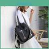 Floral Embroidered Double Backpack Large Capacity Women's Bag Oxford Fabric Blue Black Khaki