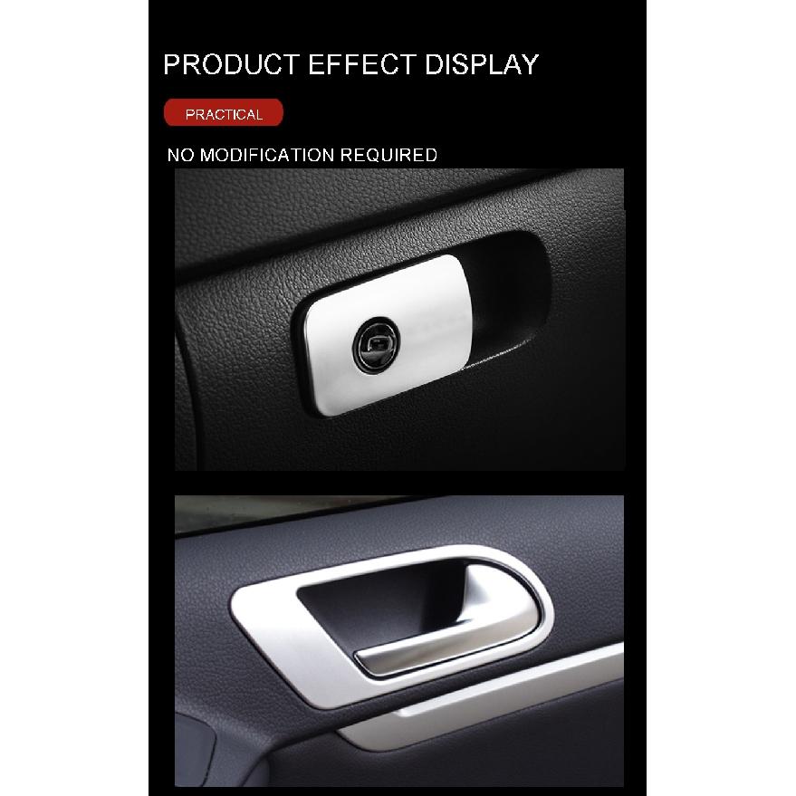 Αξεσουάρ εσωτερικού αυτοκινήτου ABS Διακοσμητικό κάλυμμα πλαισίου θήκης φρένων για το VW Volkswagen Tiguan 2009-2013 2014