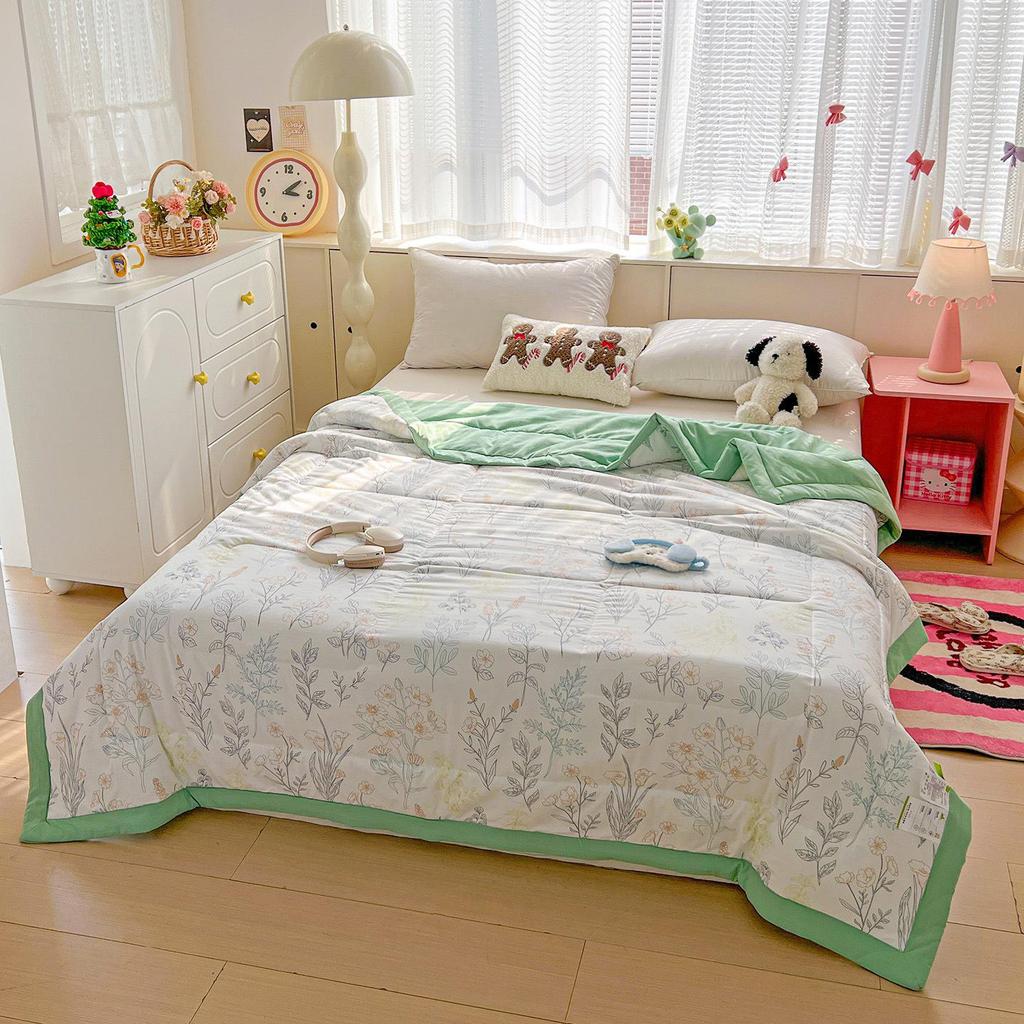 2026 Soft Washed Cotton Summer Quilt - Lightweight, Washable Air Conditioning Blanket