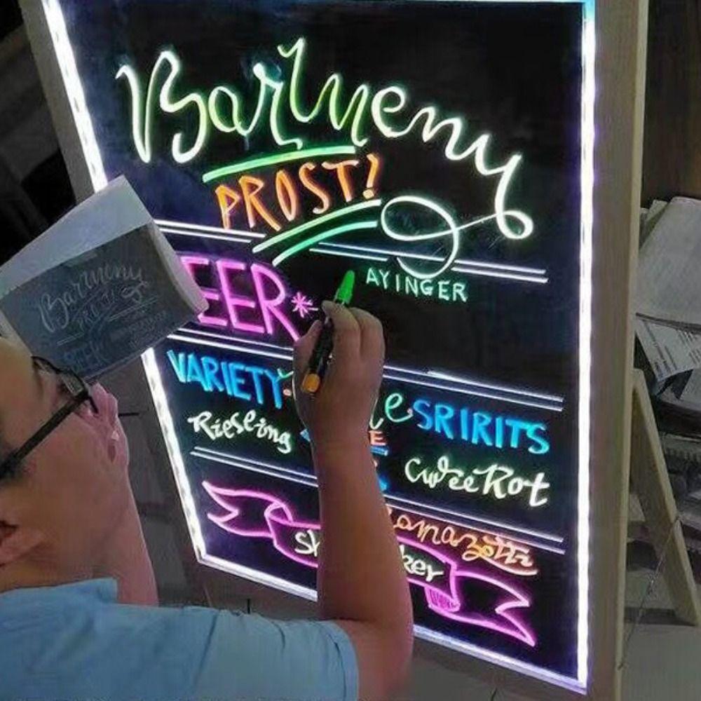Erasable Whiteboard Pen LED Writing Board Highlighters New Liquid Chalk Marker Pen
