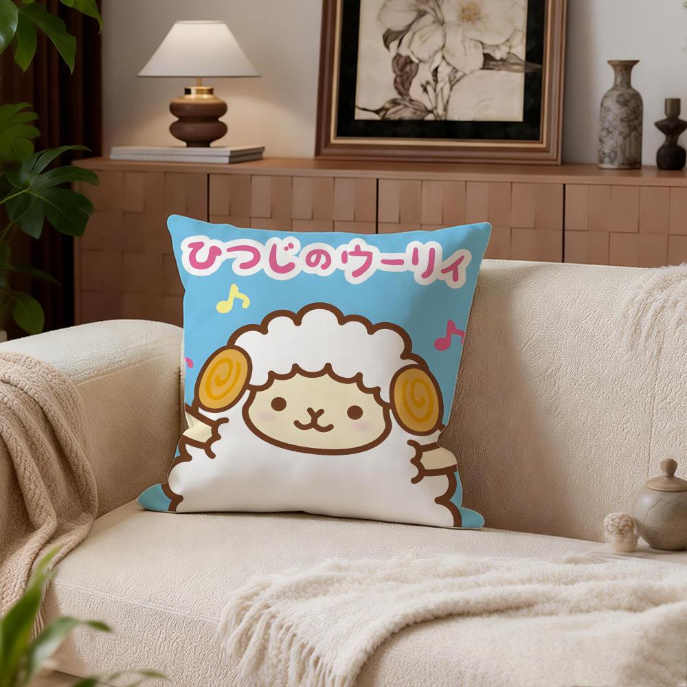 Cute Wataame Sheep Cushion Cover Cushion Cover Set 4Pcs 50x50 45x45 40x40 Pillowcase Decorative Sofa Home Decor