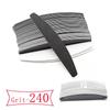Tearable Gray-White Sanding Sheets: Replaceable Half-Moon Nail File with Stainless Steel Core for Shaping and Nail Art