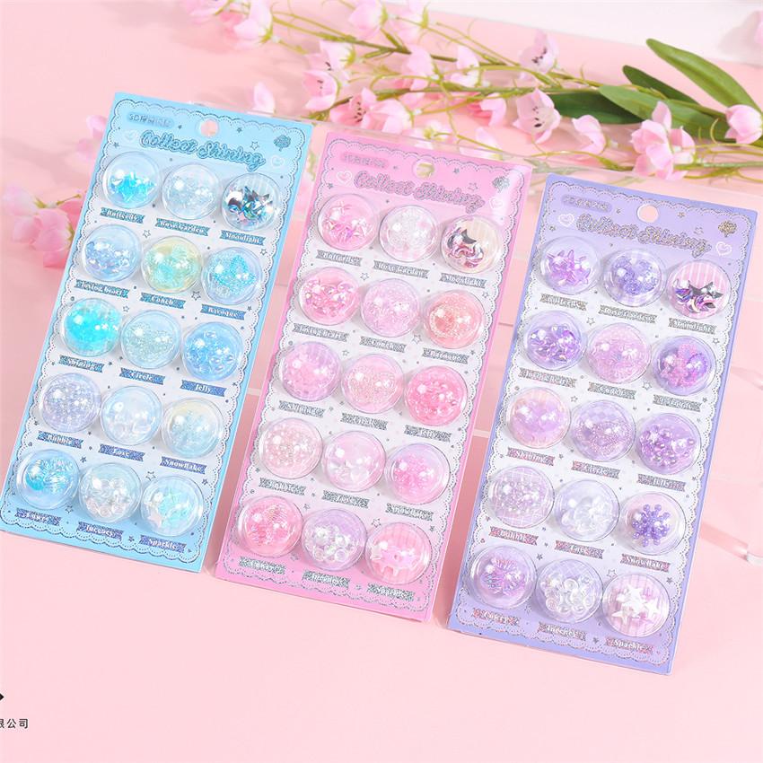 1Pcs 3D Relief Sticker Candy Crystal Butterfly Star Sticker Diy Scrapbook Notebook Decorative Sticker Reward Gift