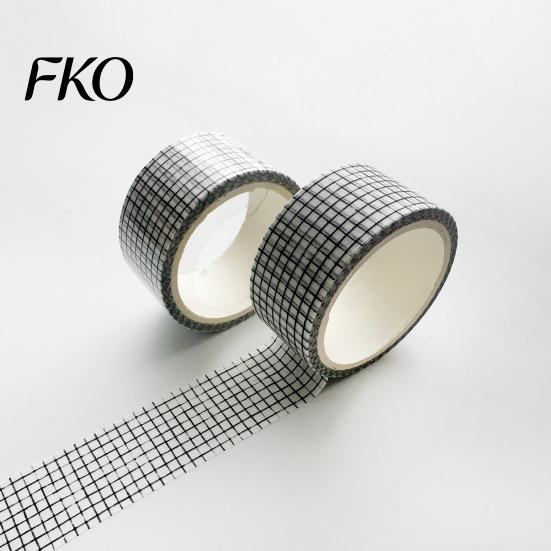 Schwarz-Weiß-Karomuster-Gitter Washi-Tape, Dekoratives Maskierband Klassisch für Kunst, DIY-Basteln, Notizbücher, Planer, Scrapbooking, Geschenk