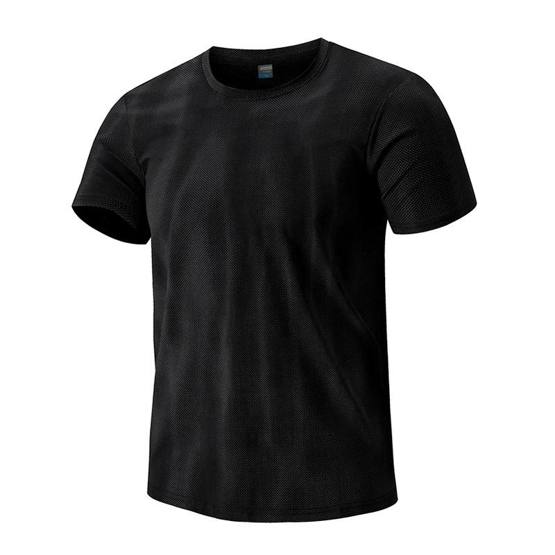 Eisseide T-Shirt Herren Schnelltrocknend Kurzärmelig Locker Atmungsaktiv Übergröße Eis Sportlich Lässig Atmungsaktives Oberteil