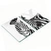 Stylish and Durable Glass Boards with Zebra Print In Snow 2x40x52 Cm