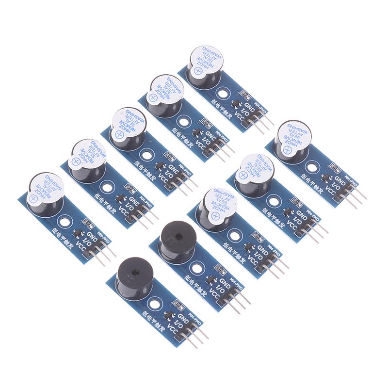 10PCS Active Passive Buzzer Module For Arduino, 5V Low Level Trigger, Compatible With Raspberry Pi ESP32, High Quality DIY Kit