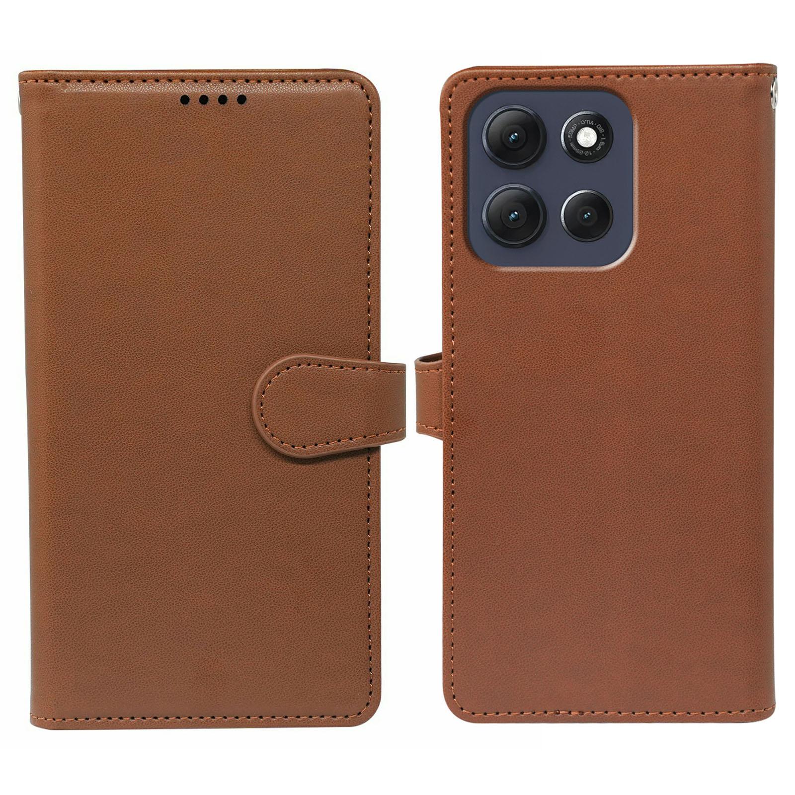 

Чохол для Motorola Moto G86 5G з 9 відділеннями для карток, шкіряний стенд, чохол для телефону Brown