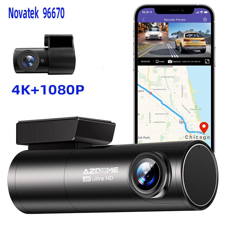 AZDMOE M300S Dash Cam: HD Night Vision, Voice Control, Wireless Install, Mobile App
