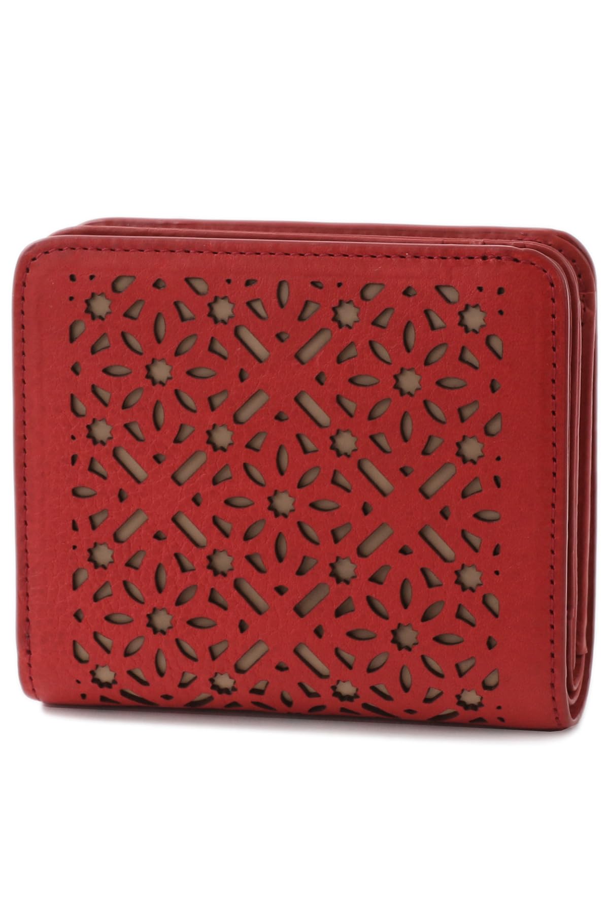 

Жіночий гаманець Bifold з натуральної шкіри червоного кольору [Genten] GE-43987-30 червоний