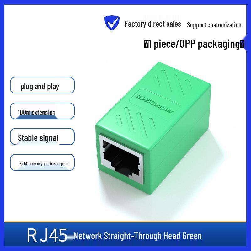 RJ45 Gigabit Netzwerk Splitter Extender Kupplung: 1-zu-2 Durchgangsverbinder