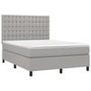 VidaXL Slatted Bed Base with Mattress and LED, Upholstered Bed, Double Bed, Adult Bed for Interior Bedroom, 3135197
