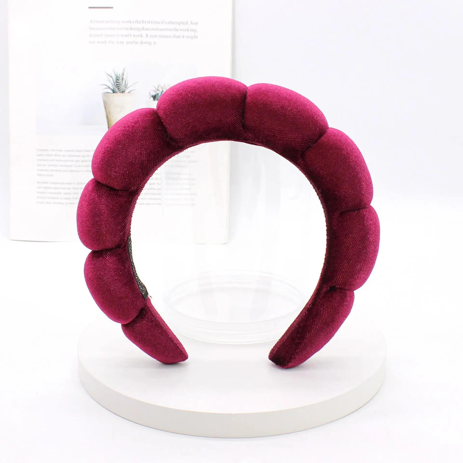 

Solid Color Velvet Headband Hair Bands Autumn Winter Sponge Hair Hoop Bezel Headbands For Women Fashion Hair Accessories