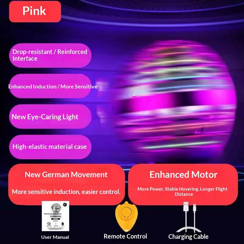 Intelligente Induktion UFO Drehende Fliegende Kugel Leuchtende Coole Fernbedienung Fliegende Scheibe Gyroskop Kinderspielzeug Junge Magische Kugel