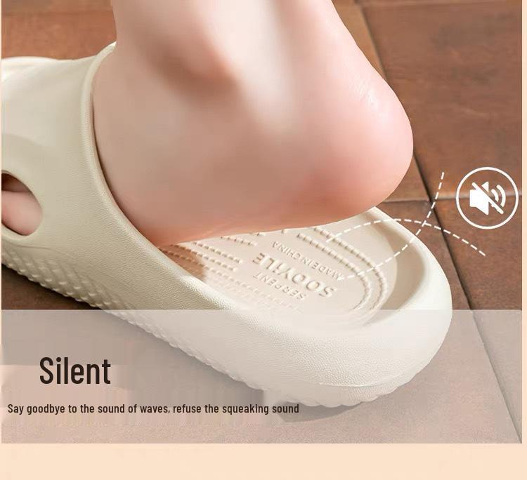 Shan Yi Odor-Resistant Silent EVA Anti-Slip Slippers for Men & Women – Thick-Soled, Cool & Comfortable for Home or Bathroom Use.