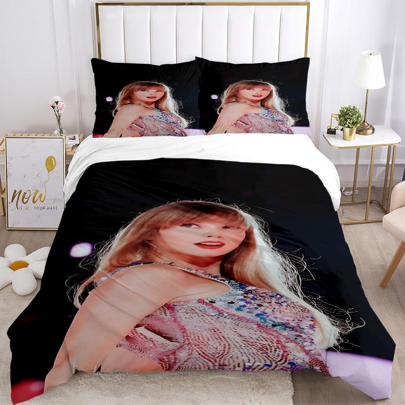 3Pcs Taylor Swift Performance Bedding Sets For All Sizes New 3D Printed Bed Cover Comforter Duvet Cover Pillowcase Bedroom Decoration