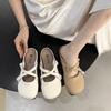 Baotou Half Slippers Women's 2025 New Women's Shoes French Outer Sandals Slippers Soft Soles Are Not Tired Mary Jane Shoes