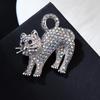 1Pcs  Versatile Kitty Animal Pins Badge Jewelry Decoration For Women Men Unisex Cartoon Cute Cat Lover Brooch