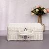 Portable Travel Toiletry Makeup Bag Woven Ratton Gift Box Cosmetic Organizer Large Capacity for Women Girls