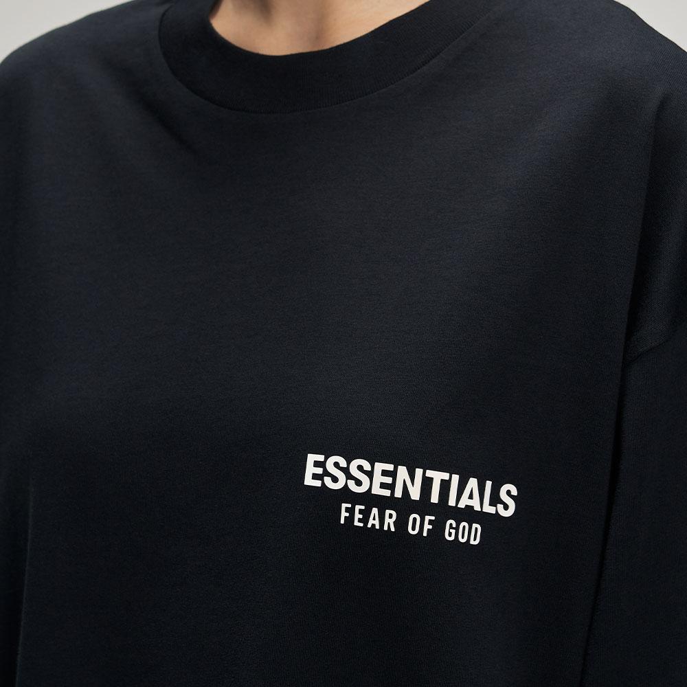 Fear of God Essentials Camiseta Clásica de Manga Larga Negro Azabache Tops para Hombre 125AS254200F