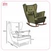 Diana Rocking Chair, Scandinavian, Family Meble, Olive Green