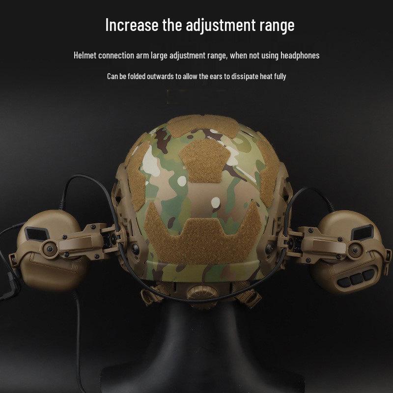 Tactical Helmet Rail-Mount Adjustable Earcup Bracket
