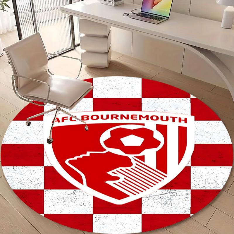 1pc Football Team (65) Design Printed Area Round Carpet for Bedroom Living Room Home Decor Rugs Mat Non Slip Mat Rug for Bedside