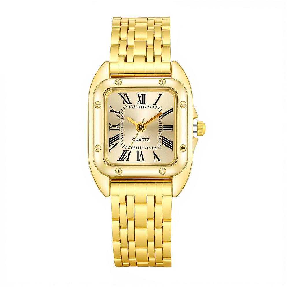Watch Men S Gold Watch Men S Business Casual Light Luxury Quartz Small Dial Steel Strap Square Men S Watch
